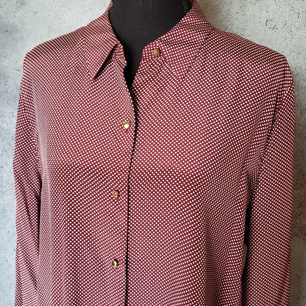 Ann Taylor silk blouse, size L. - Picture 3 of 8